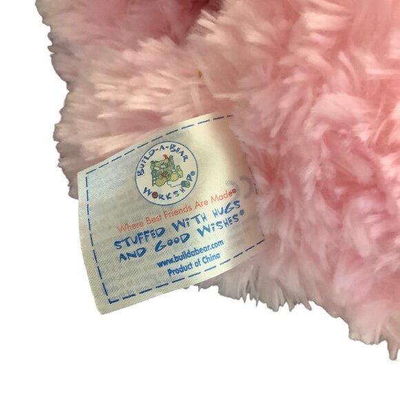 Build-A-Bear Workshop Pawsome Pink Bunny Stuffed Animal Plush Toy Rainbow Ears F - Picture 2 of 7